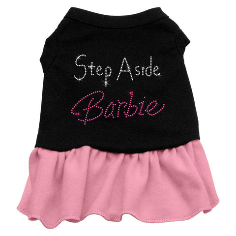 Step Aside Barbie Rhinestone Dress Black with Pink XL (16)