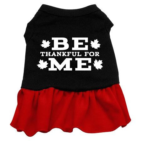 Be Thankful for Me Screen Print Dress Black with Red Lg (14)