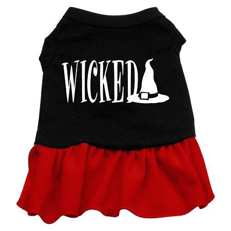 Wicked Screen Print Dress Black with Red Lg (14)