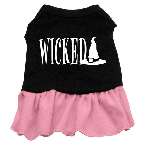 Wicked Screen Print Dress Black with Pink Sm (10)