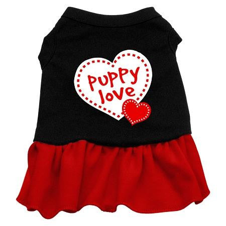 Puppy Love Dresses Black with Red Lg (14)