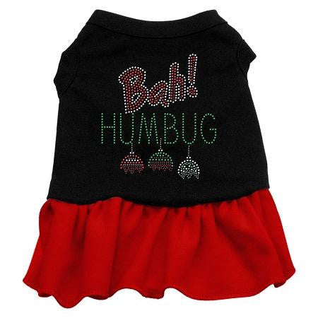 Bah Humbug Rhinestone Dress Black with Red XL (16)