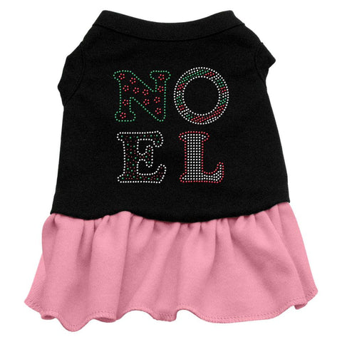 Noel Rhinestone Dress Black with Pink Sm (10)