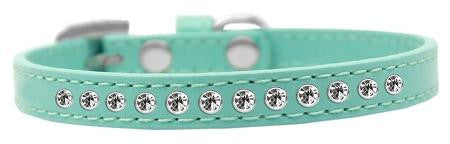 Clear Crystal Size 14 Aqua Puppy Collar