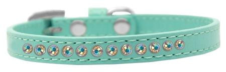 AB Crystal Size 12 Aqua Puppy Collar