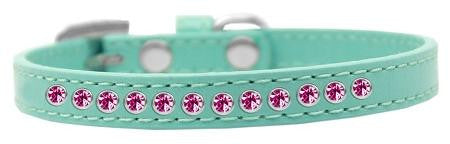 Bright Pink Crystal Size 16 Aqua Puppy Collar