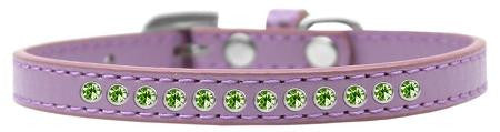 Lime Green Crystal Size 16 Lavender Puppy Collar