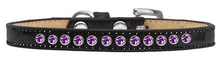 Purple Crystal Size 12 Black Puppy Ice Cream Collar