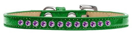 Purple Crystal Size 12 Emerald Green Puppy Ice Cream Collar