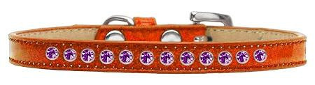 Purple Crystal Size 12 Orange Puppy Ice Cream Collar