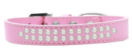 Two Row Pearl Size 20 Light Pink Dog Collar