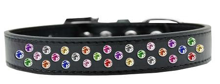 Sprinkles Dog Collar Confetti Crystals Size 16 Black