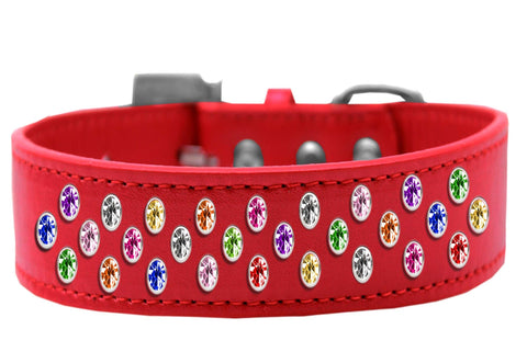 Sprinkles Dog Collar Confetti Crystals Size 20 Red