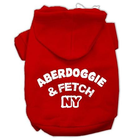 Aberdoggie NY Screenprint Pet Hoodies Red Size XXL (18)