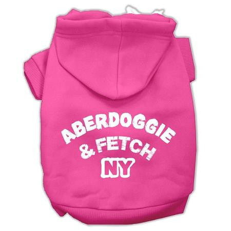 Aberdoggie NY Screenprint Pet Hoodies Bright Pink Size XXXL (20)