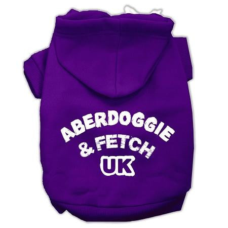 Aberdoggie UK Screenprint Pet Hoodies Purple Size XL (16)