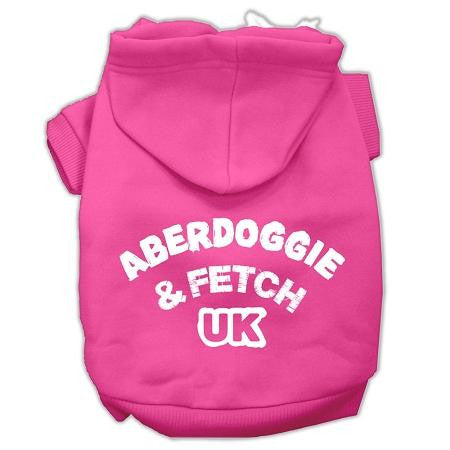 Aberdoggie UK Screenprint Pet Hoodies Bright Pink Size XS (8)