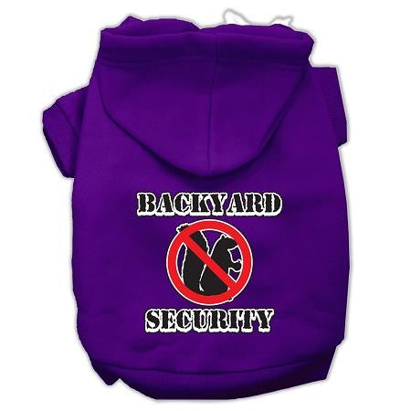 Backyard Security Screen Print Pet Hoodies Purple Size S (10)