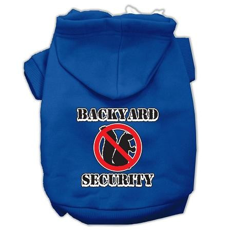 Backyard Security Screen Print Pet Hoodies Blue XS (8)