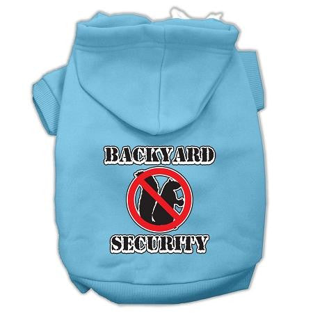 Backyard Security Screen Print Pet Hoodies Baby Blue Size XXXL(20)