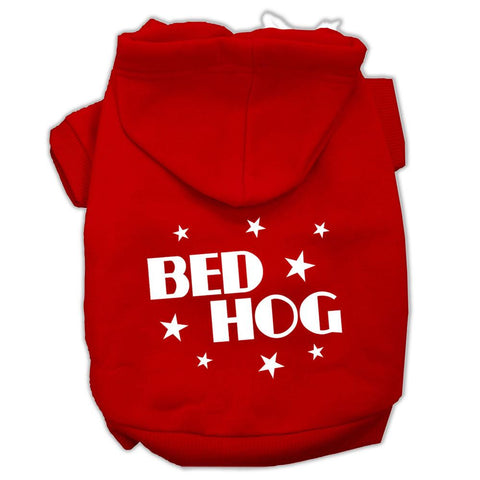 Bed Hog Screen Printed Pet Hoodies Red Size Sm (10)