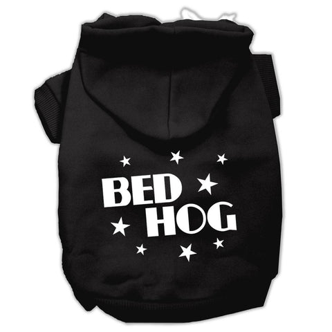 Bed Hog Screen Printed Pet Hoodies Black Size XS (8)