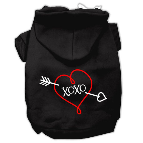 XOXO Screen Print Pet Hoodies Black Size XL (16)