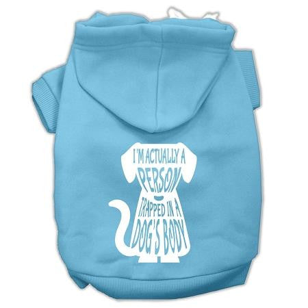 Trapped Screen Print Pet Hoodies Baby Blue Size XXL (18)