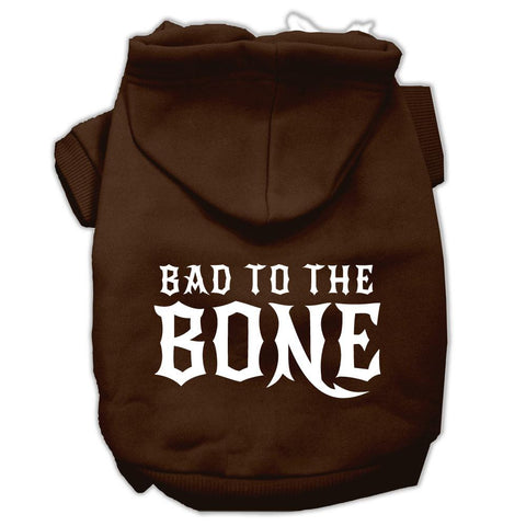 Bad to the Bone Dog Pet Hoodies Brown Size Lg (14)