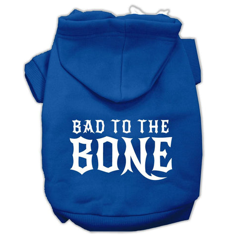 Bad to the Bone Dog Pet Hoodies Blue Size XS (8)