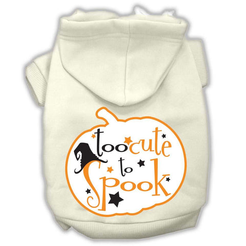 Too Cute to Spook Screenprint Hoodie Cream XXL (18)