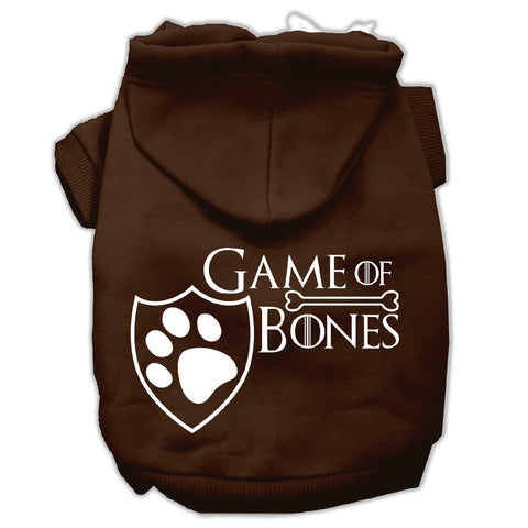 Game of Bones Screenprint Dog Hoodie Brown XL (16)