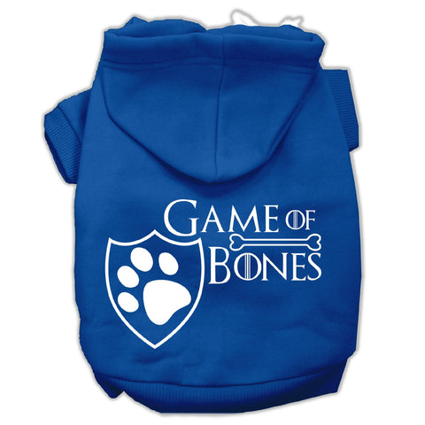 Game of Bones Screenprint Dog Hoodie Blue XS (8)