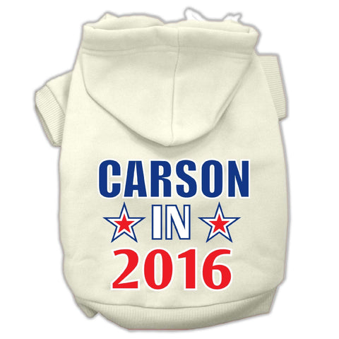 Carson in 2016 Election Screenprint Pet Hoodies Cream Size XXXL(20)