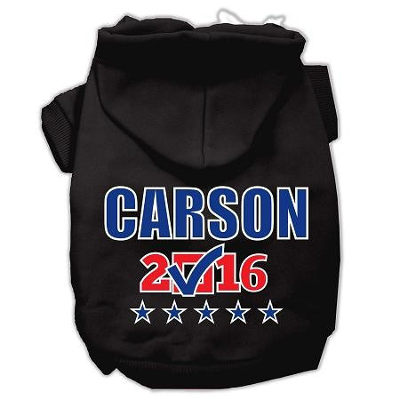 Carson Checkbox Election Screenprint Pet Hoodies Black Size L (14)