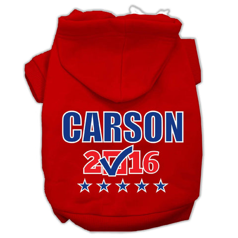 Carson Checkbox Election Screenprint Pet Hoodies Red Size XXL (18)