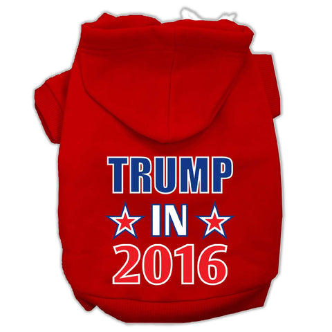 Trump in 2016 Election Screenprint Pet Hoodies Red Size L (14)