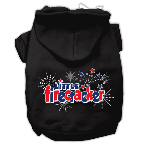 Little Firecracker Screen Print Pet Hoodies Black L (14)