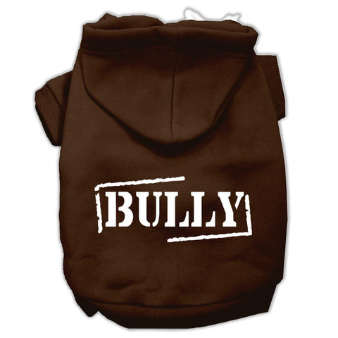 Bully Screen Printed Pet Hoodies Brown Size XXL (18)