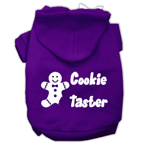 Cookie Taster Screen Print Pet Hoodies Purple Size XS (8)