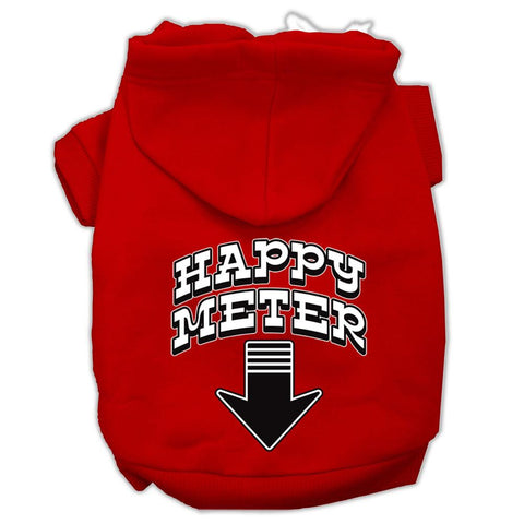 Happy Meter Screen Printed Dog Pet Hoodies Red Size Med (12)