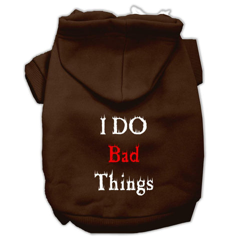 I Do Bad Things Screen Print Pet Hoodies Brown L (14)