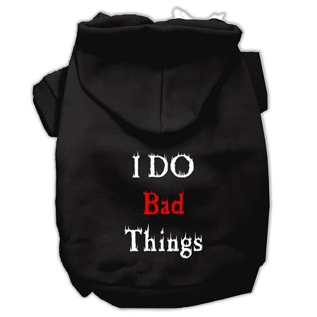 I Do Bad Things Screen Print Pet Hoodies Black M (12)