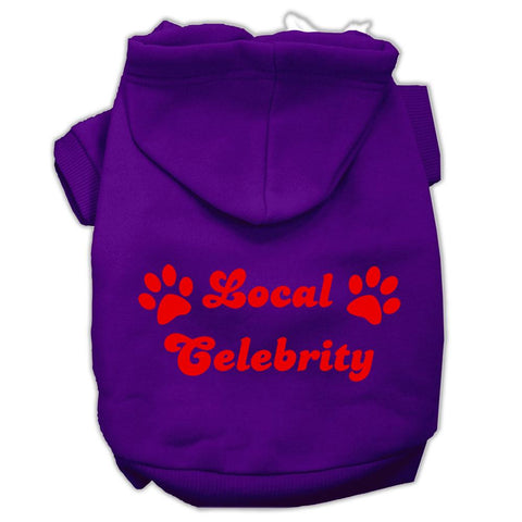 Local Celebrity Screen Print Pet Hoodies Purple Size XXL (18)