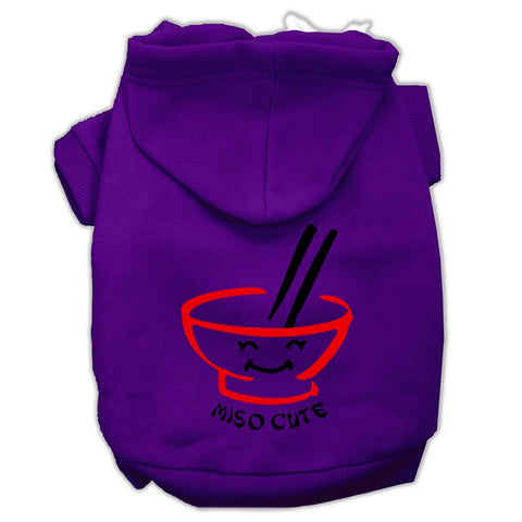 Miso Cute Screen Print Pet Hoodies Purple Size XXXL (20)