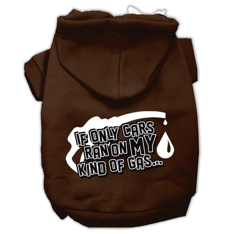 My Kind of Gas Screen Print Pet Hoodies Brown L (14)