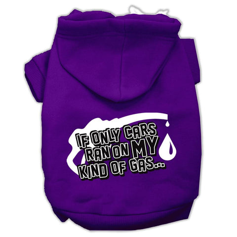 My Kind of Gas Screen Print Pet Hoodies Purple Size XL (16)