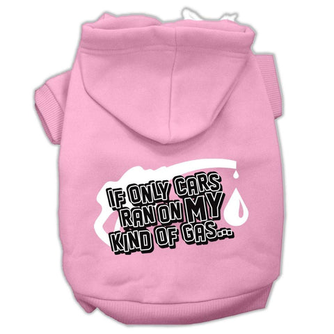 My Kind of Gas Screen Print Pet Hoodies Light Pink Size XXL (18)