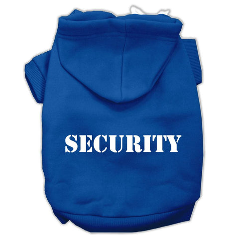 Security Screen Print Pet Hoodies Blue Size XL (16)