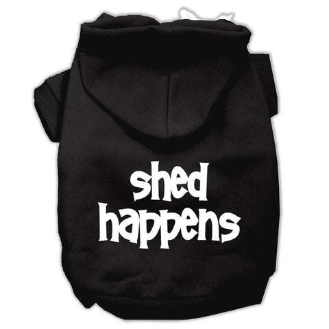 Shed Happens Screen Print Pet Hoodies Black Size Lg (14)